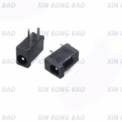 10PCS Hot Sales High Quality DC-002 Black DC Power Jack Socket Connector DC002 0.3A 50V 3.5*1.1mm/3.5*1.35mm  Socket