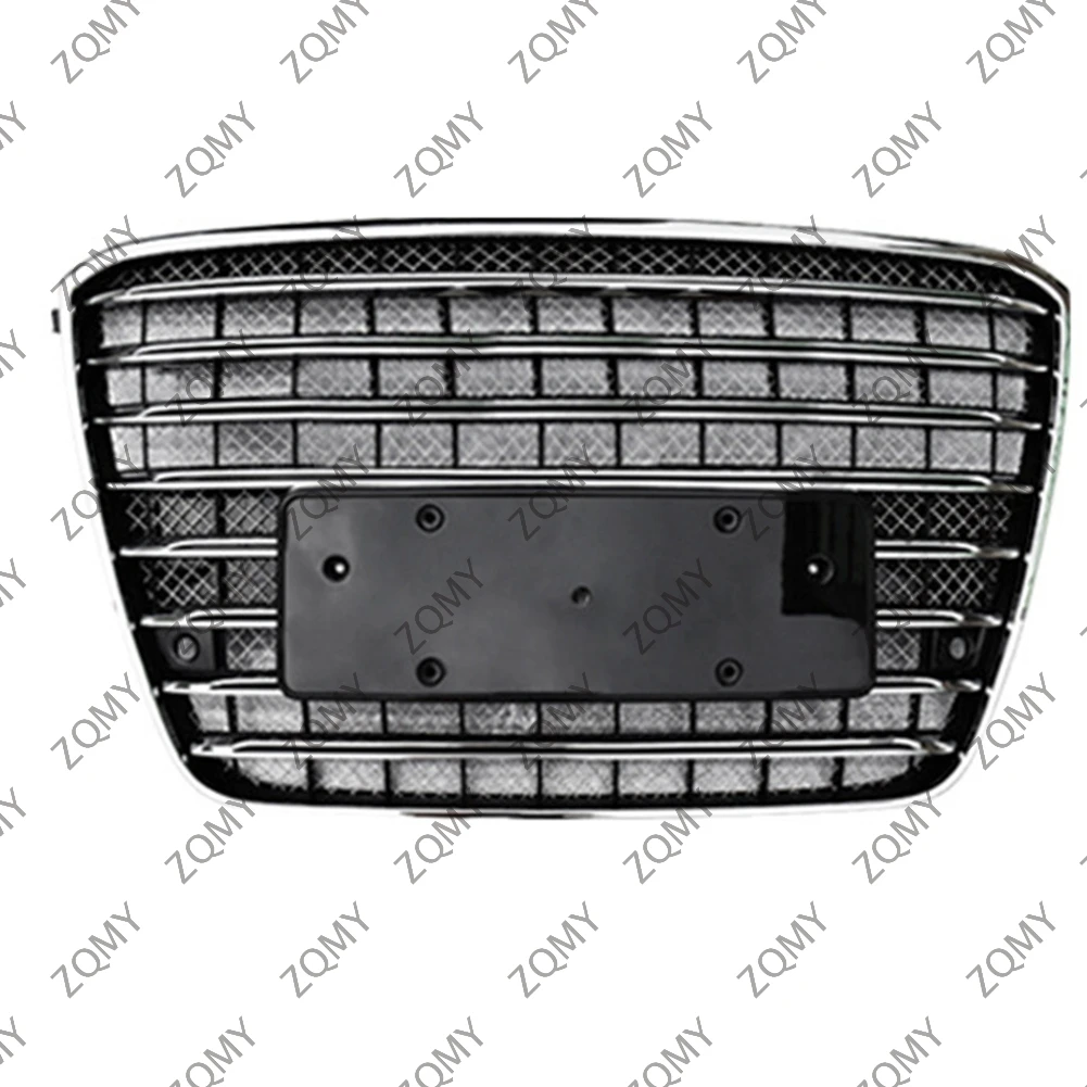 W/Logo For Audi A8/A8L/S8 2010 2011 2012 2013 2014 Car Front Bumper Grille Centre Panel Styling Upper Grill (Modify W12 style)