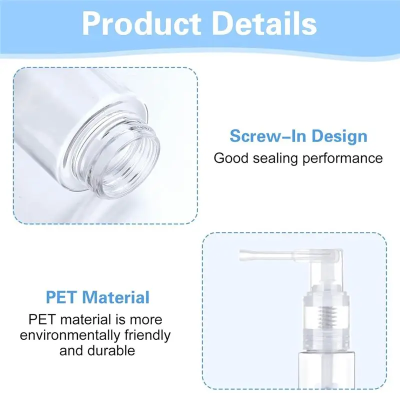 AA94-3Pcs Glitter Duster Sprayer, 35Ml Transparent Glitter Duster Sprayer Bottle, Dry Powder Spray-Bottle Empty