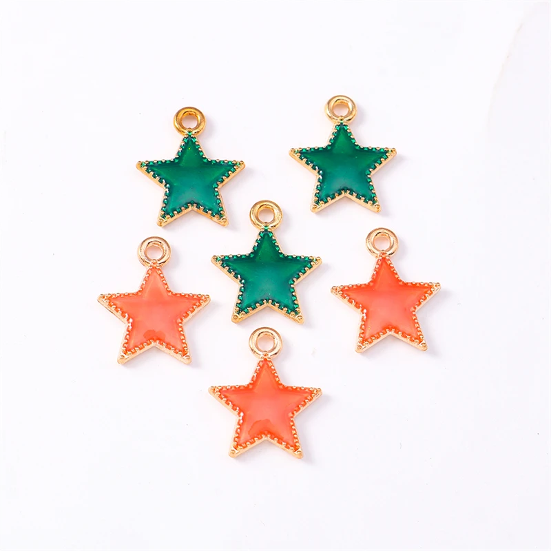 

Duarte 20Pcs/Lot Cute Mini Enamel Star Charms Pendants for Jewelry Making DIY Drop Earrings Necklaces Bracelets Accessories Gift