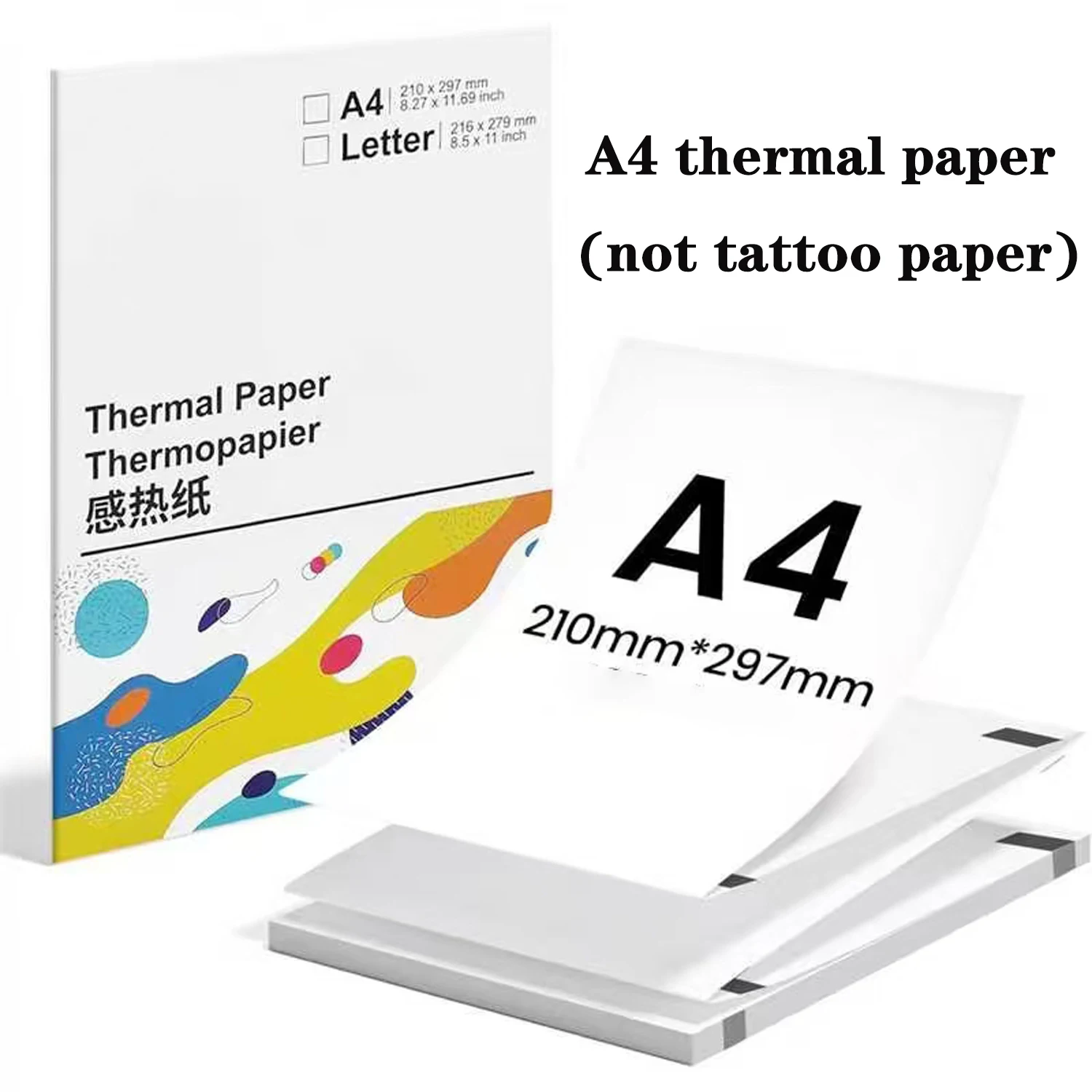 Carta Universale per Trasferimento Tatuaggi Formato A4, Carta Termica per Stencil, Compatibile con Macchina per Trasferimento Tatuaggi Marklife X8
