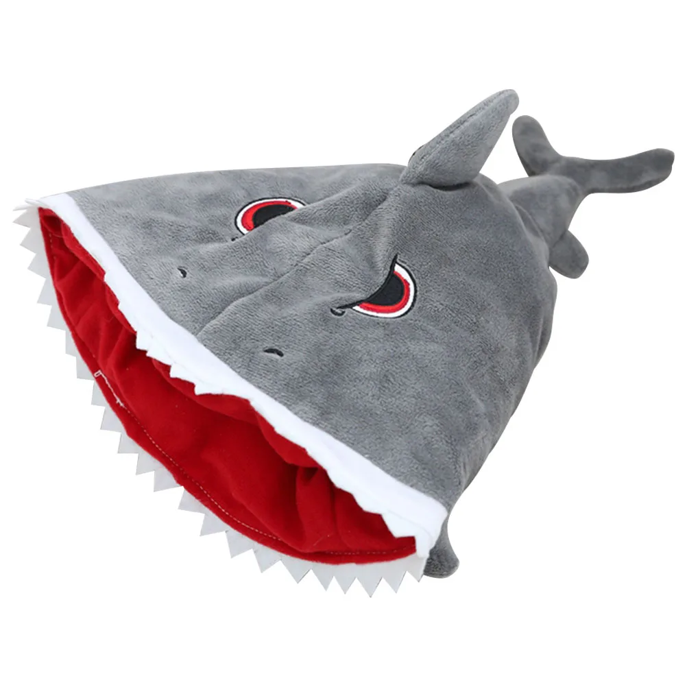 

Shark Hood Hat Cone Headgear Photo Prop Grey Birthday Decor Banquet Use Eco Friendly Premium Materials Kids Adults Party