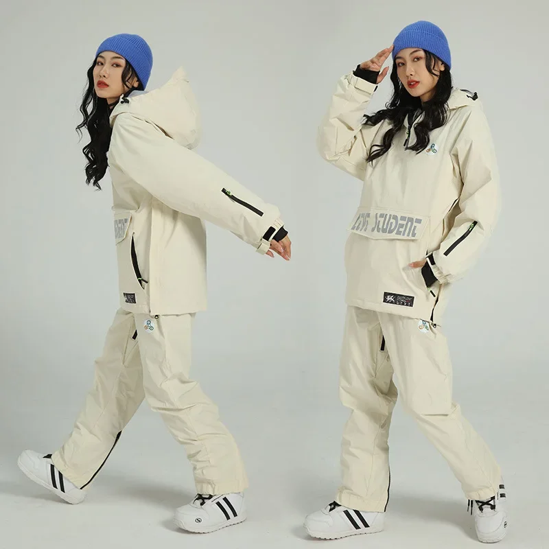 Winter New 2025 Ski Suit Women Outdoor Snowboard Jacket Windproof Waterproof Overalls Thickened Warm Ski Set Snow Pants Clothing