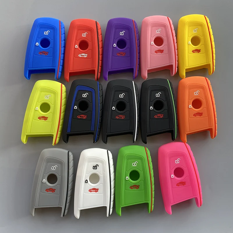 Silicone Key Case Cover Holder Keychain for F10 F20 F30 F80 X3 F25 F26 X4 M Key Case for Bmw Serie 1 5 3 F20 Accessories Car Fob