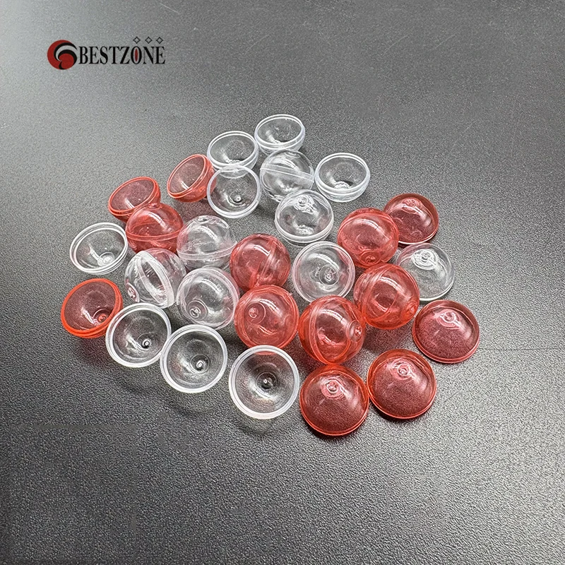 아주 작은 미니 20개 0.67/0.68인치 17MM 1.7cm 빈 플라스틱 캡슐 장난감 서프라이즈 볼 에그쉘 컨테이너 소품 훈련용