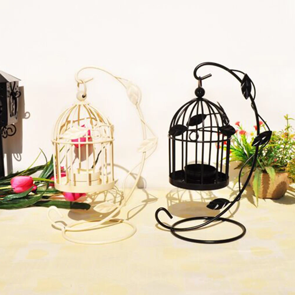 

1pc Vintage Iron Holder Set Decorative Candlestick Home Desktop Decoration Heat Resistant Rustic Style Romantic Lighting