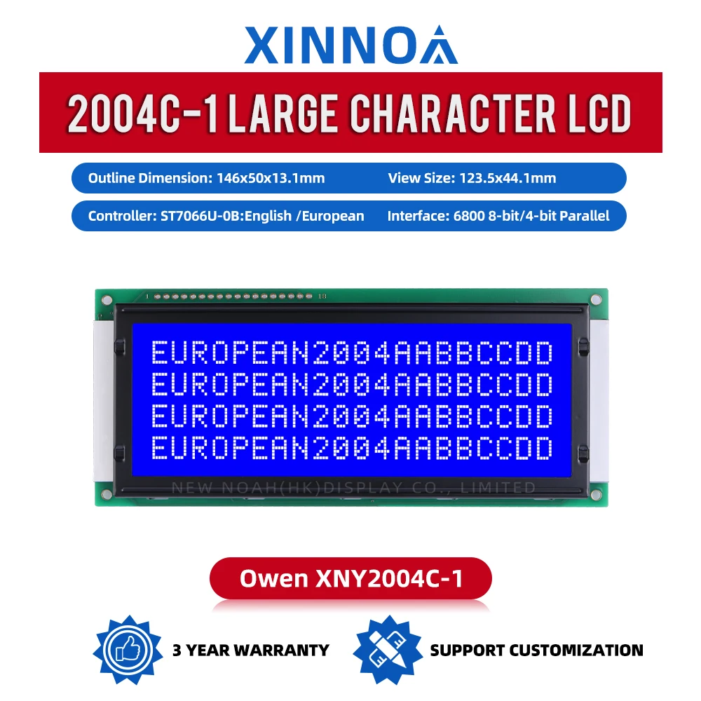 European Blue Film White Letters 2004C-1 LCM LCD Display 4*20 2004 Voltage 5V ST7066U TC2004C1 LCD Screen Quality Assurance