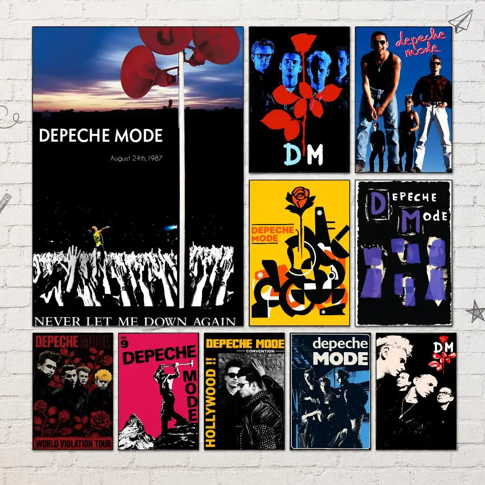 Band D-Depeche Mode Poster PP Self-Adhesive Waterproof Wall Decor for Bedroom,Living Room,Dorm,Bar Aesthetic Decor Gift
