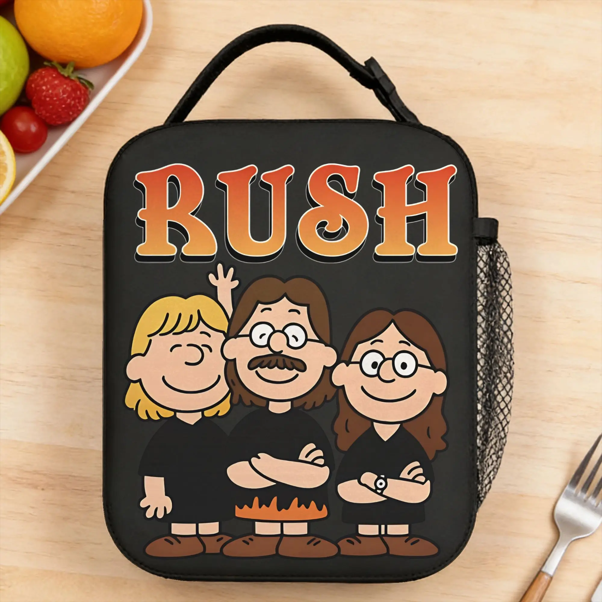 

Сумка для обеда Rock Music Rush Band, портативная термосумка для пикника на открытом воздухе, изолированная термосумка для детей, сумка-холодильник с принтом Оксфорд