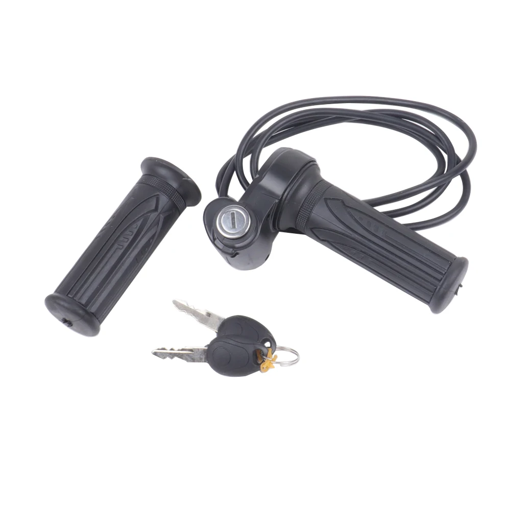 Electric Bike Handlebars Twist Accelerators Speed Control Handle Replacement Electric Bike Twist Throttle Grip Enduring 2 Keys