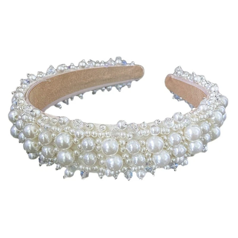 HX6F Tight Amethystine Wedding Headpiece Wide Hairband For Formal Incidents
