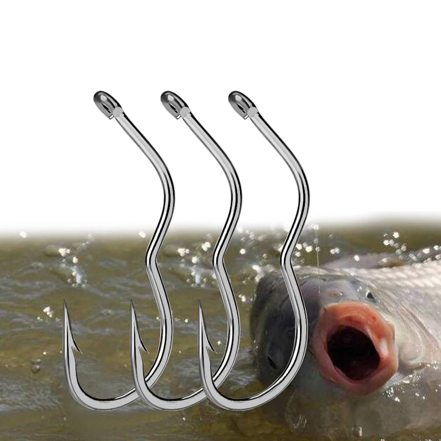 12PCS Automatic Flip Carp Fishing Hook High Carbon Steel 6-13# Freshwater Sharp Barbed Single Fishhook Fishing Accessory