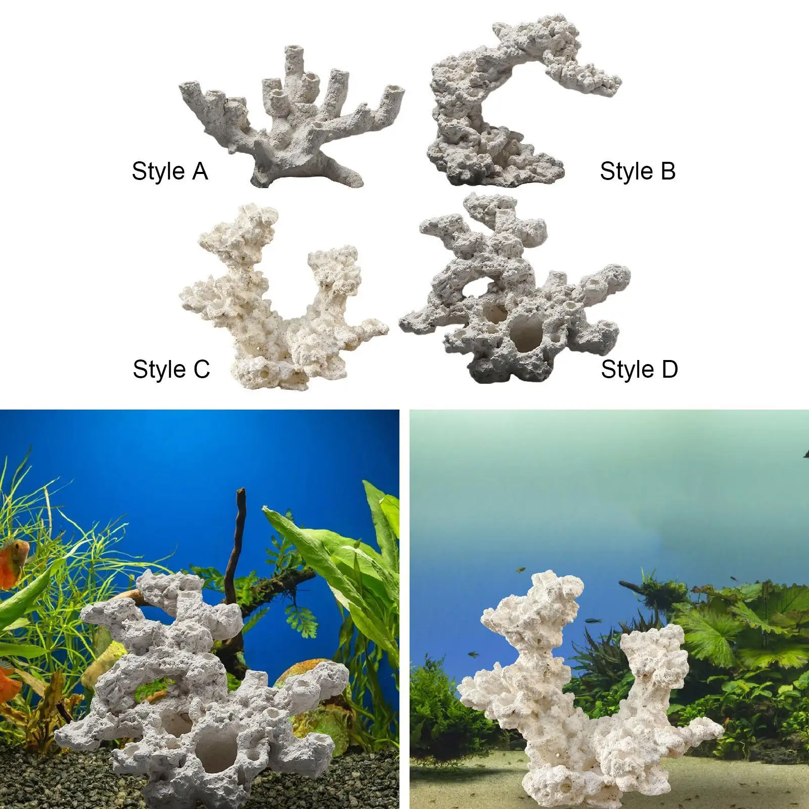 

Акваскейс Анемон Скульптура для аквариума Керамическая художественная фигурка для морского аквариума и укрытия для рыб