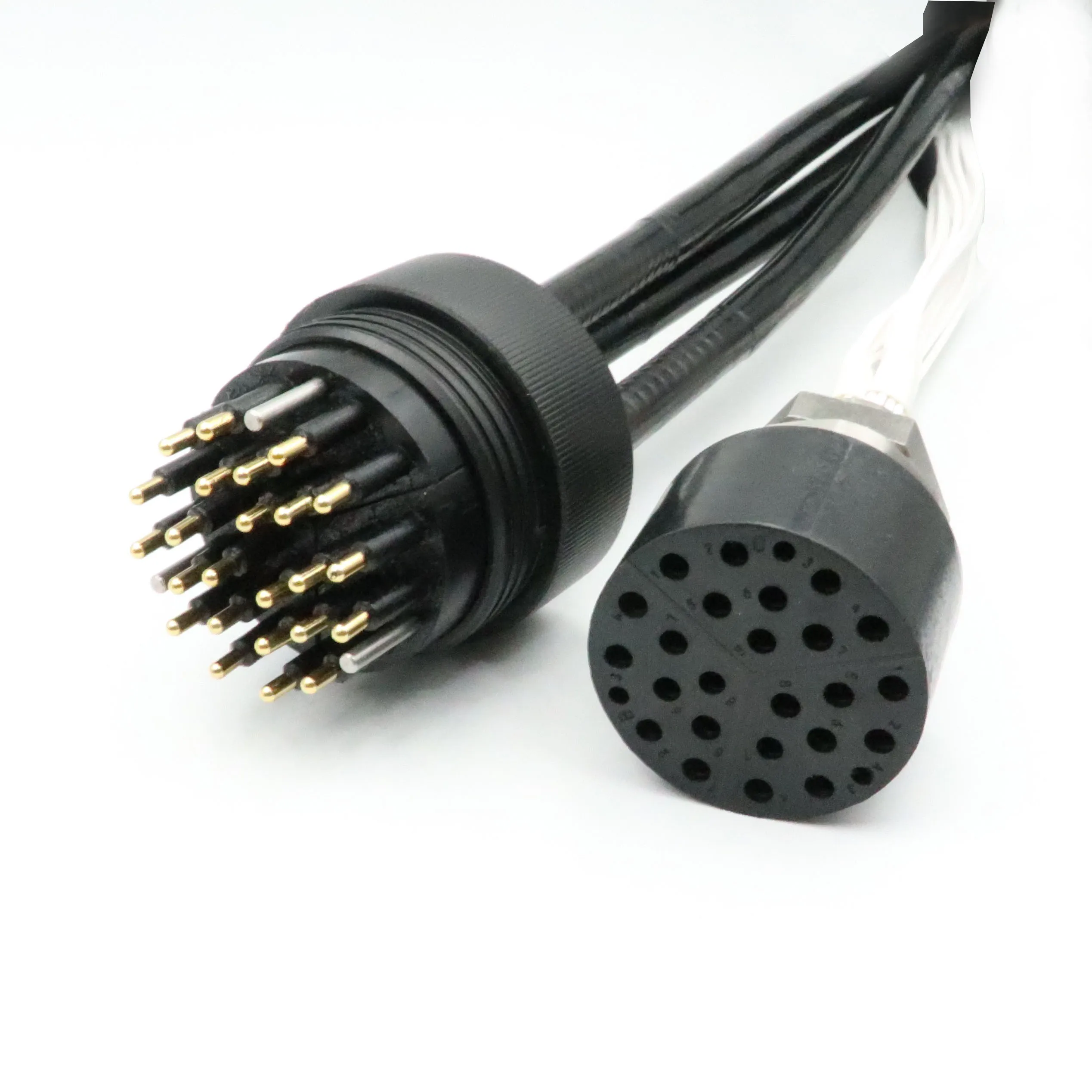 Underwater Pluggable Connector, 24-pin Through-cabin Socket, Cable Plug Divided Into3 Halves