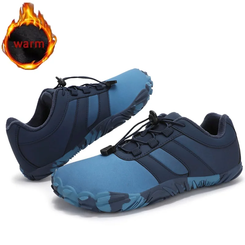

Новые зимние нейтральные босиком, уличная водонепроницаемая хлопковая обувь, мужская походная обувь, теплые противоскользящие износостойкие кроссовки