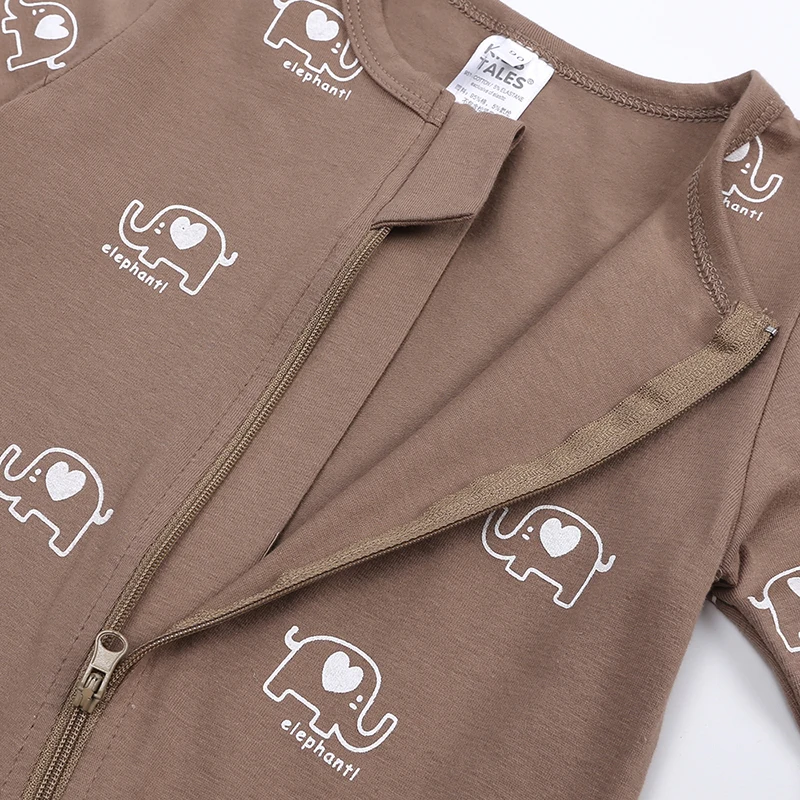 Frühling Langarm Baby Strampler Neugeborenen Overall Kleinkind Junge Mädchen Baumwolle Weiche Onesie Pyjamas Doppel-reißverschluss Body Herbst Kleidung – Detail 5