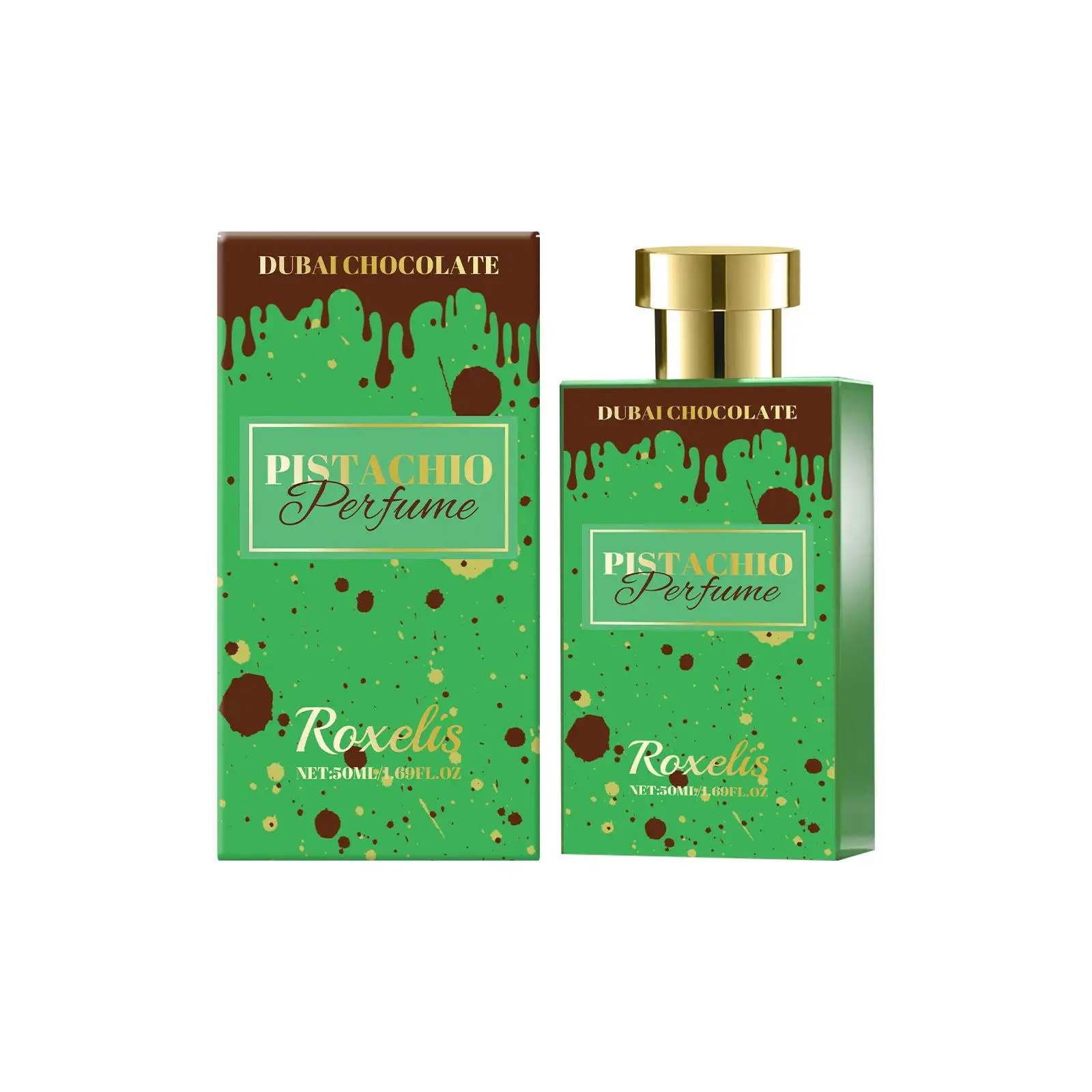 Dubai Pistachio Cocoa Kunafa Vanilla Perfume,Unisex Cuisine Fruity Notes Eau De Parfum,Chocolate Fragrance Spray,Fresh Scent_voghion.com