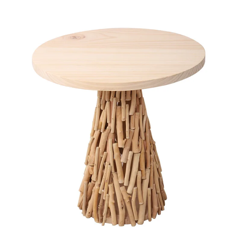

Coffee table sofa side cabinet, Nordic simple small round table, living room