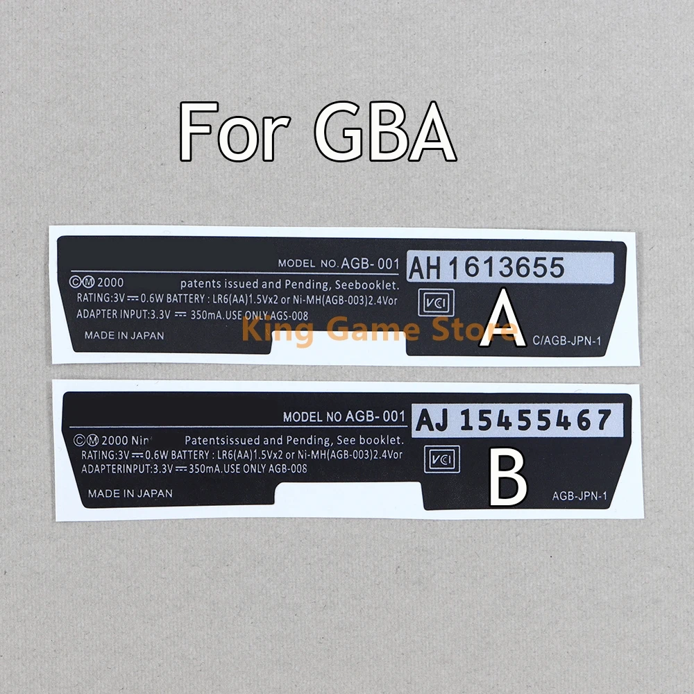 1 шт. замена для Game boy Advance GBA этикетка наклейка для игровой консоли GameBoy GBA задняя бирка