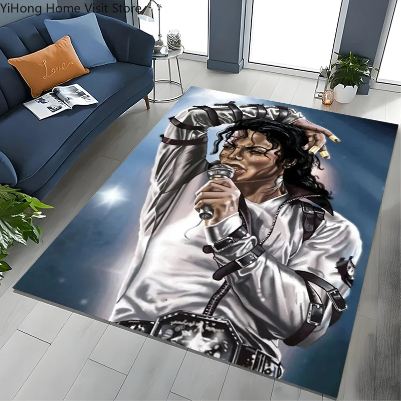 Fashion MJ Michael Jackson King of Pop Carpet Rug for Home Living Room Bedroom Sofa Doormat Decor,Large Kids Non-slip Floor Mat - view 6