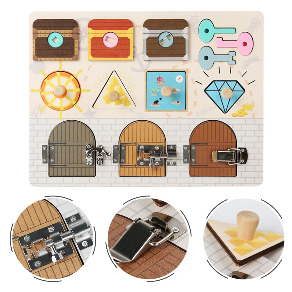 

Wooden door Busy Board Toddler Toys for Toddlers Metal Montessori Sensory