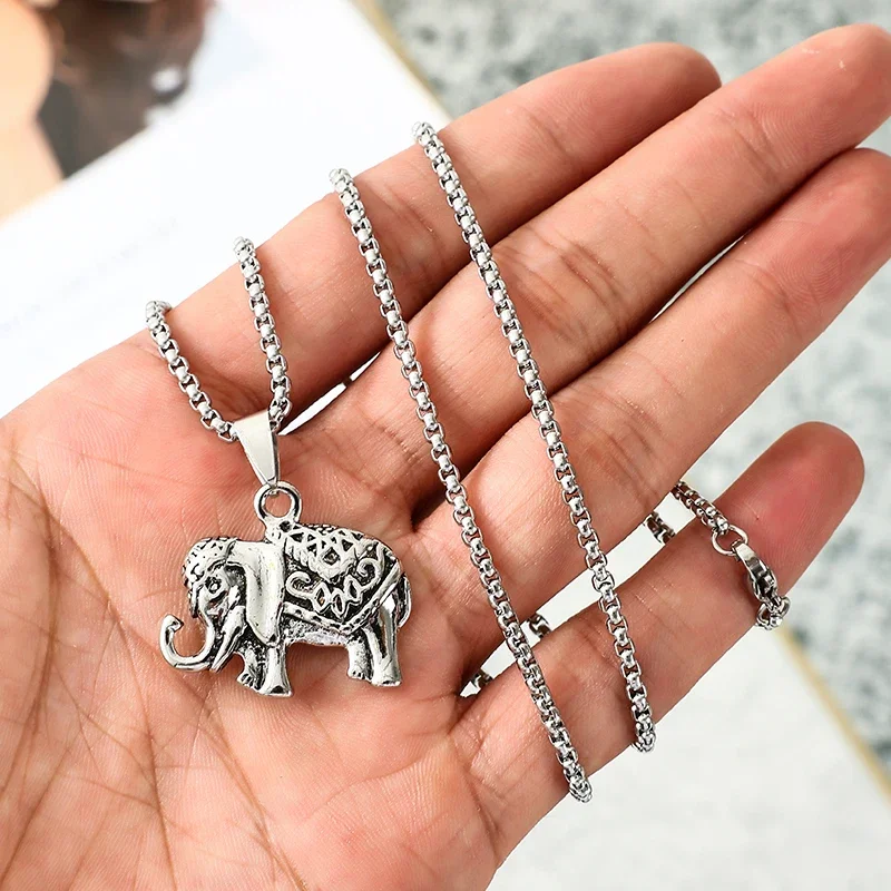 Thai elephant necklace for women, a symbol of good luck and fortune in Thailand, a wearing one of these necklaces