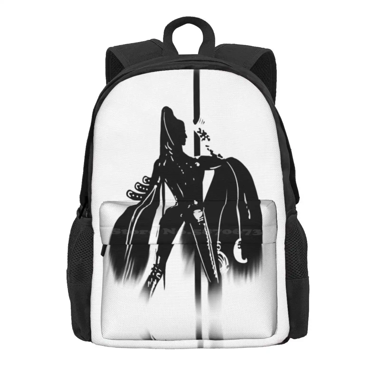 Bayonetta Hot Sale Schoolbag Backpack Fashion Bags Witch Umbra Bayonetta 2 Minimalist Black And White Tube Poledance Geek Video