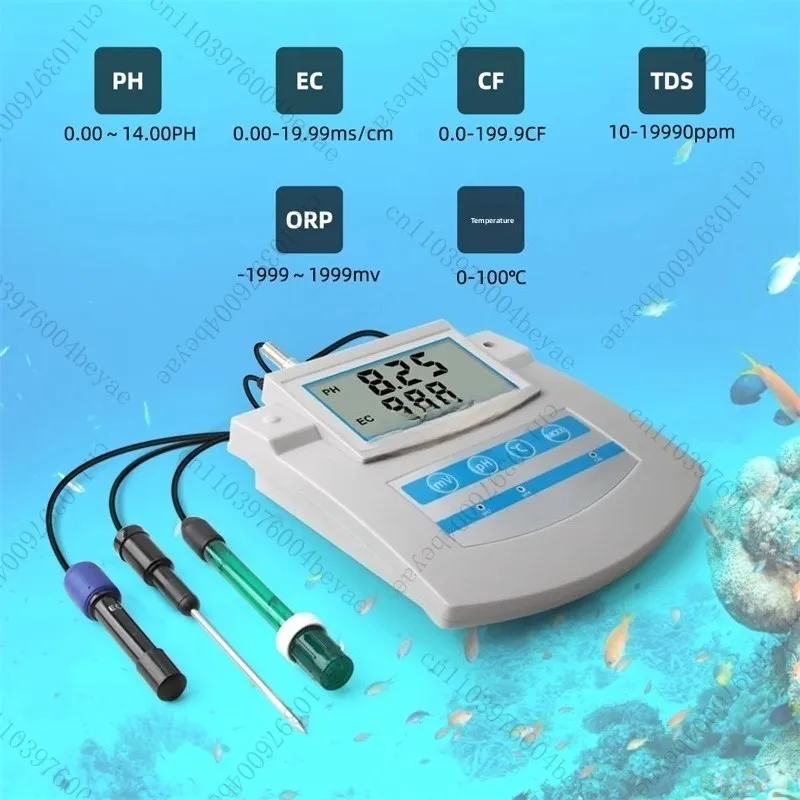 Цифровой настольный измеритель кислотности TDS/EC/CF/ORP, многофункциональный прибор для обнаружения качества водных сточных вод