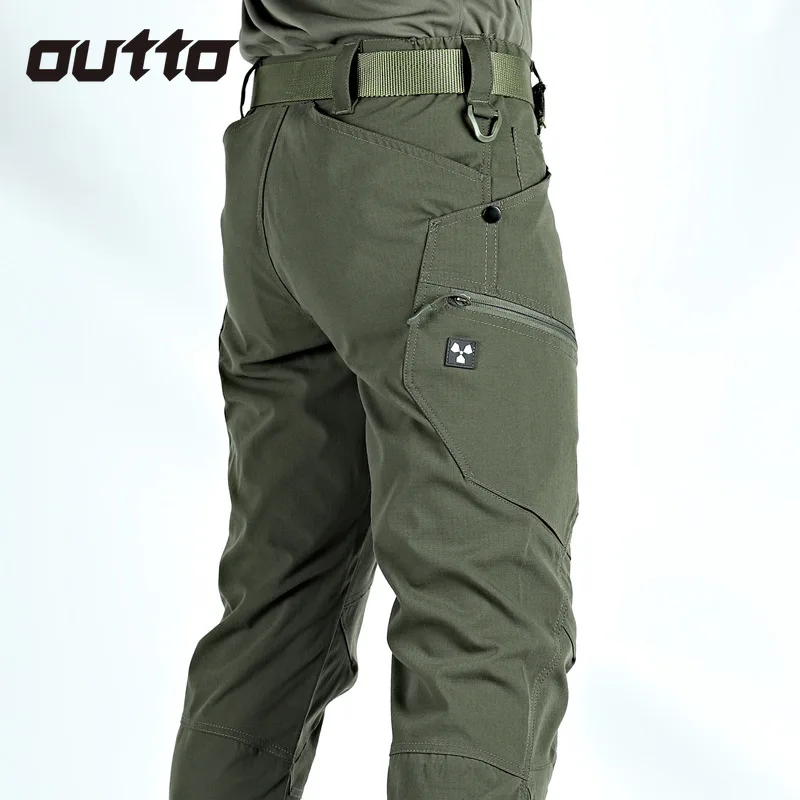 

Men Multi Pocket Cargo Pants Waterproof Wear-resistant Breathable Tactical Pants Outdoor Hiking Fighting Hunting Climbing Pants