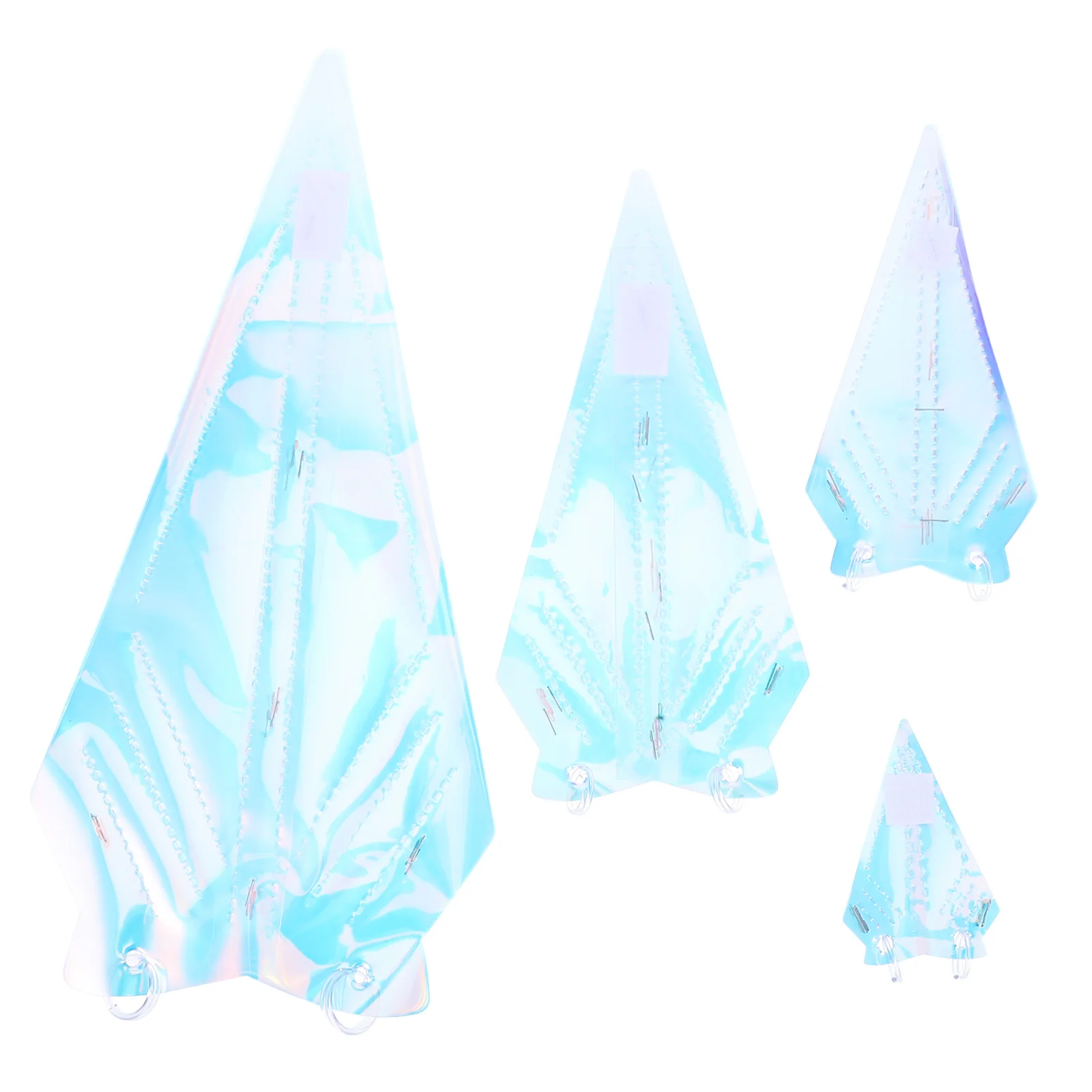 

4pcs Iridescent Five Pointed Star Hanging Decorations 6 12 16 24 Inch Party Supplies Christmas Tree Wedding Backdrop Ceiling