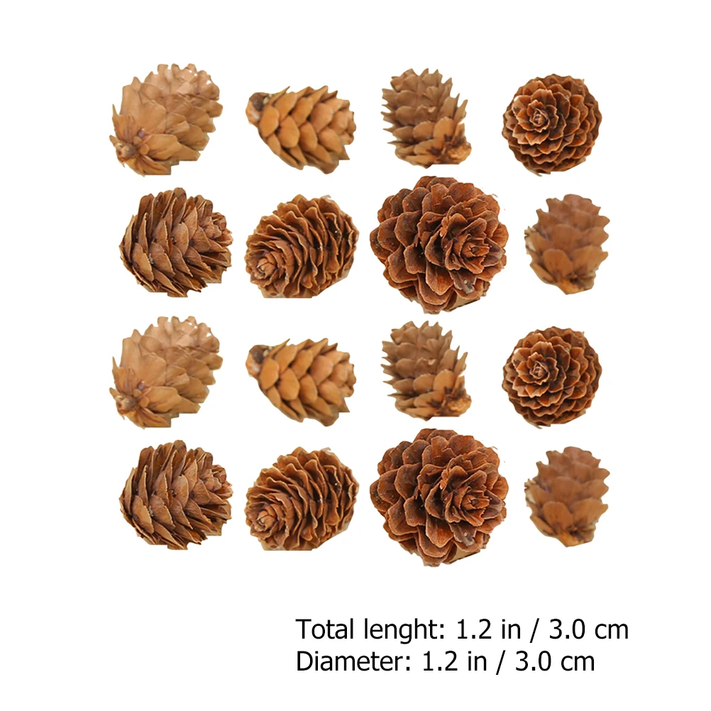 100 Pcs Fall Thanksgiving Pine Cones Ornament Xmas Pine Cones Natural wood Bulk Pine Cones Photo Prop Nativity Christmas Decor