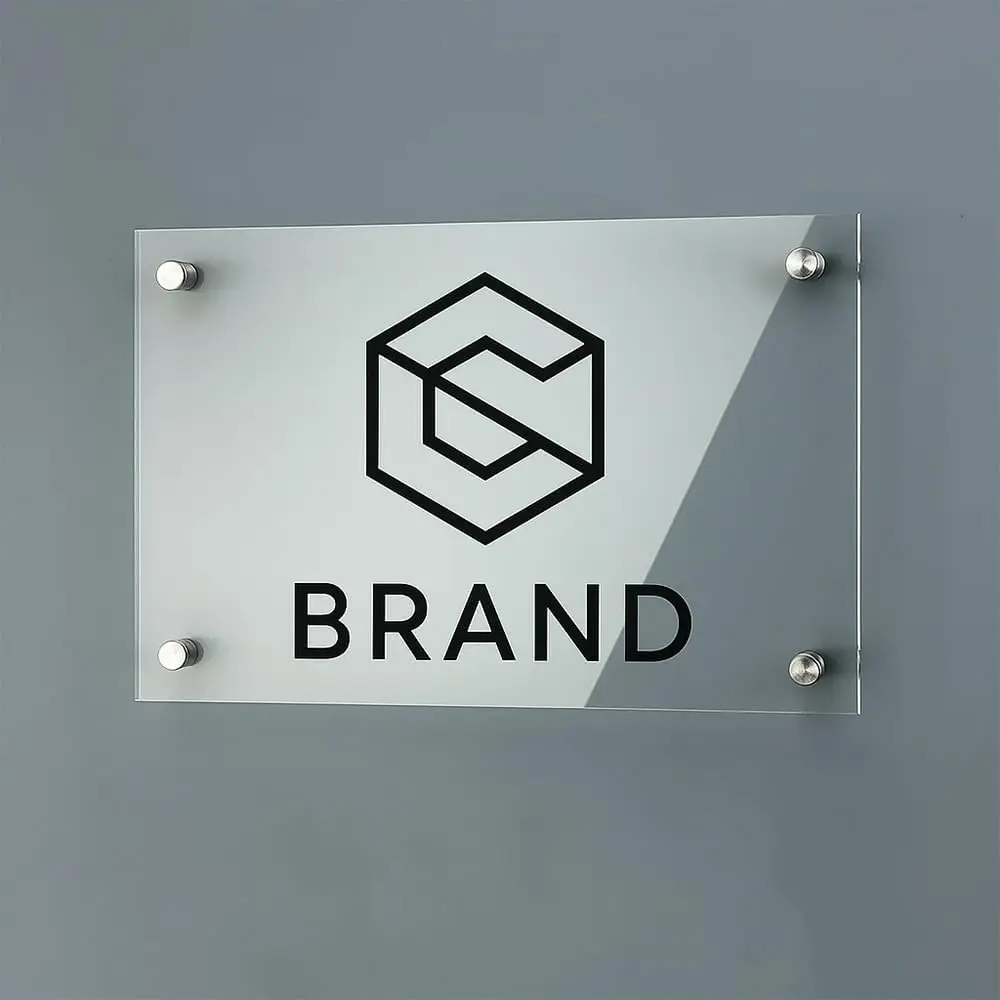 Personalized Floating Acrylic Business Sign, House Number Sign Printed Logo Address Signage, Office Store,Multiple Size Options