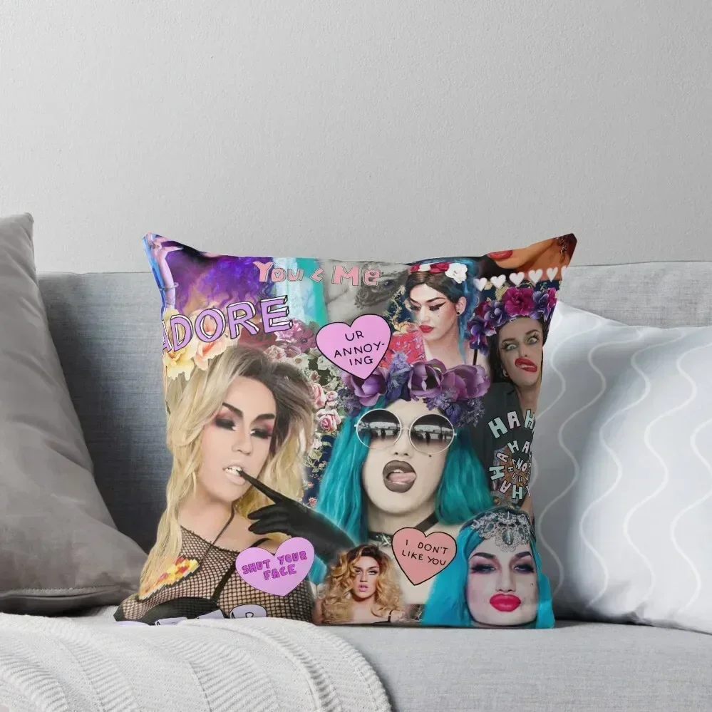 Adore Delano Collage Throw Pillow Christmas Pillows christmas pillowcases pillow