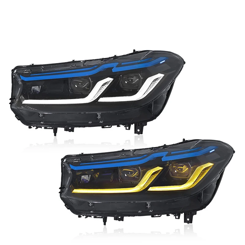 For BMW 6 Series GT G32 Headlight 2017 2018 2019 2020 Full LED Head Lamps Drl Projector Lens Automotive Accessories 2PCS