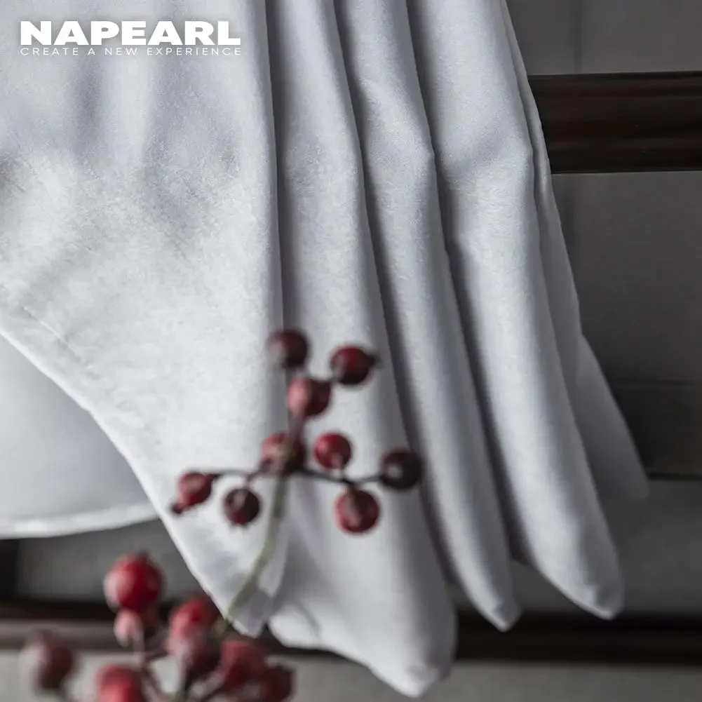 NAPEARL Gray/White Sheer Curtains For Living Room Tulle Curtain Bedroom Window Treatment Finished Voile Drape Decoration