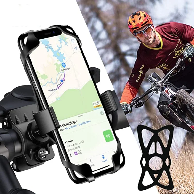 Motorcycle Cycle Phone Holder Elastic Silicone X Web Grip Phone Mount Band Elastic Rubber Cycling Navigation Phone Fixed Strap