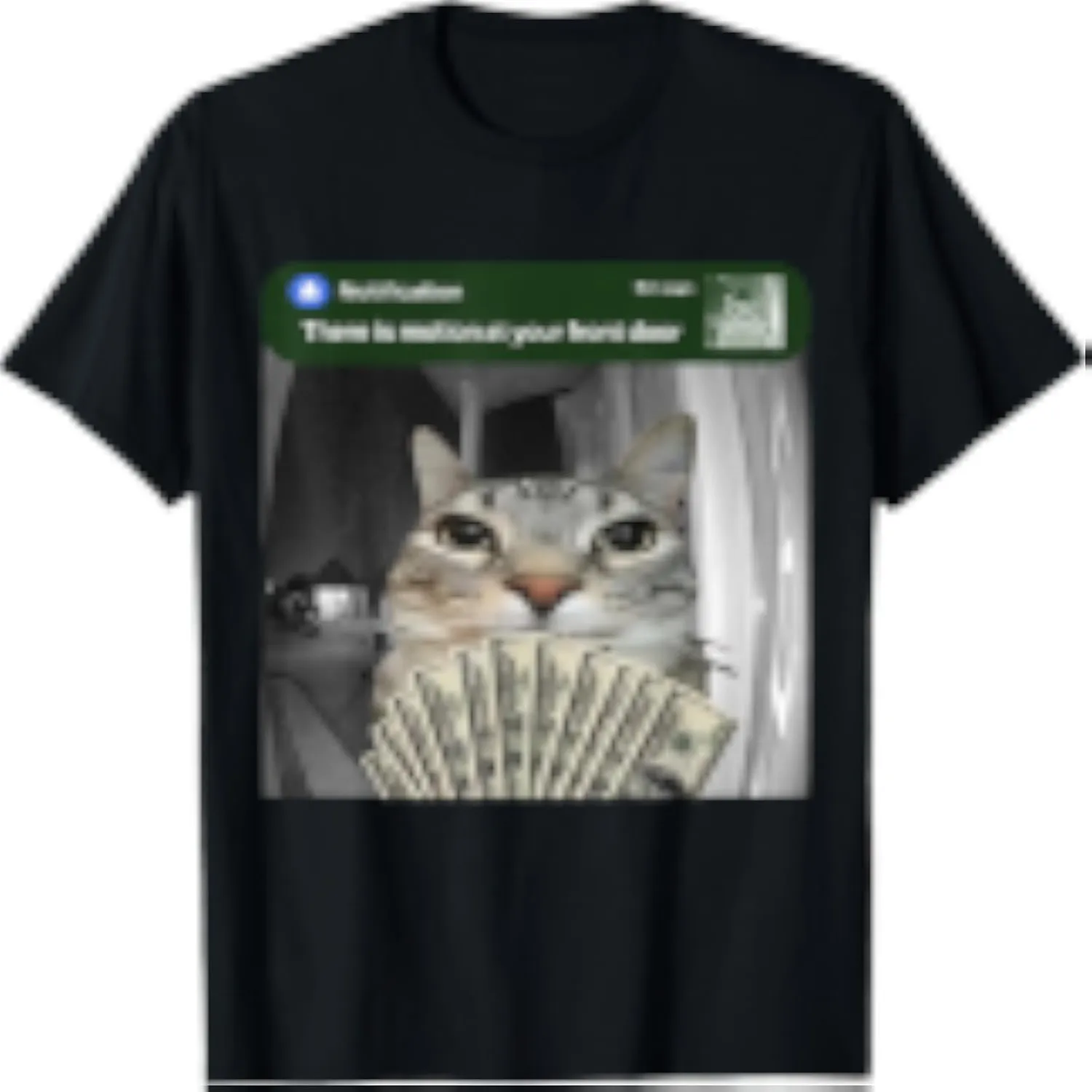There is Motion at Your Front Door Funny Cat Motion Meme T-Shirt