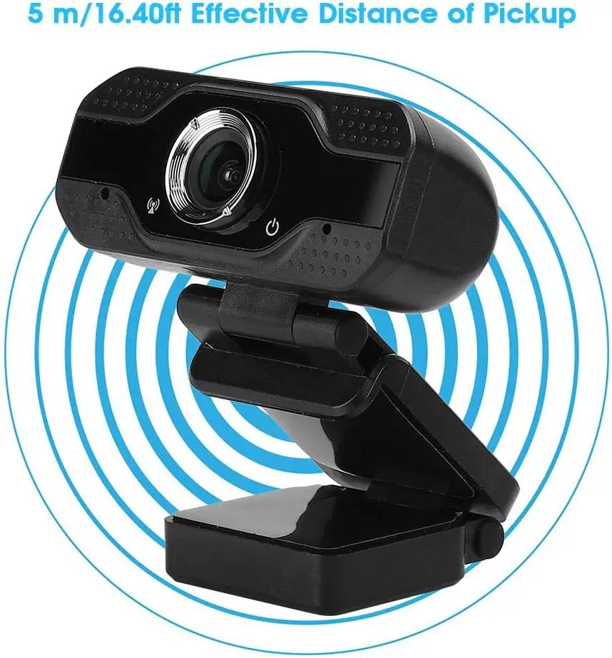 Kamera internetowa Full HD 1080P 30fps do laptopa, komputera PC, wbudowany mikrofon do wideorozmów, konferencji, pracy na żywo, podróży, z możliwością użycia ze statywem. — zdjęcie 5