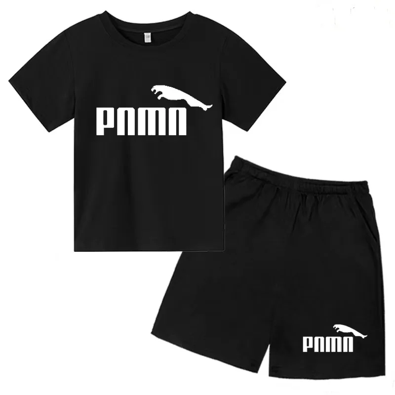 

Letters T-shirt charming Clothes Children Summer 3-12Yrs Boys Girls Short-sleeved Top+Shorts 2P Casual Fashion Sports Brand Set