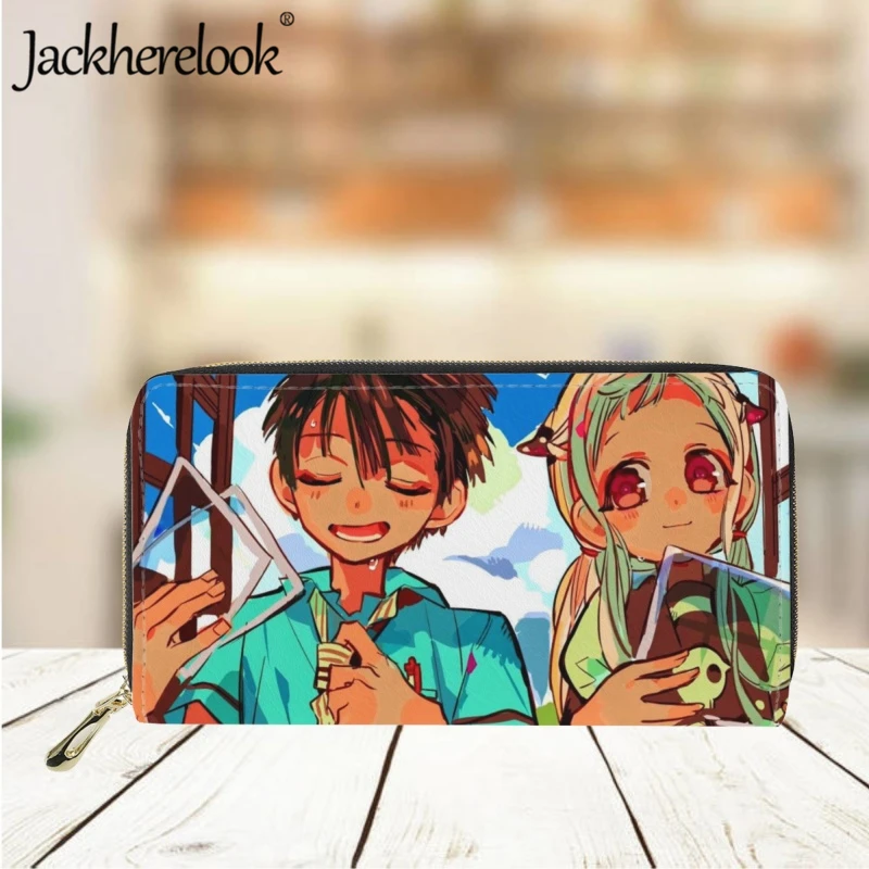 

Jackherelook Kawaii Anime Jibaku Shounen Hanako Kun Print Wallet Teen Girls Long Leather Money Bag Ladies Bank Card Holder Purse