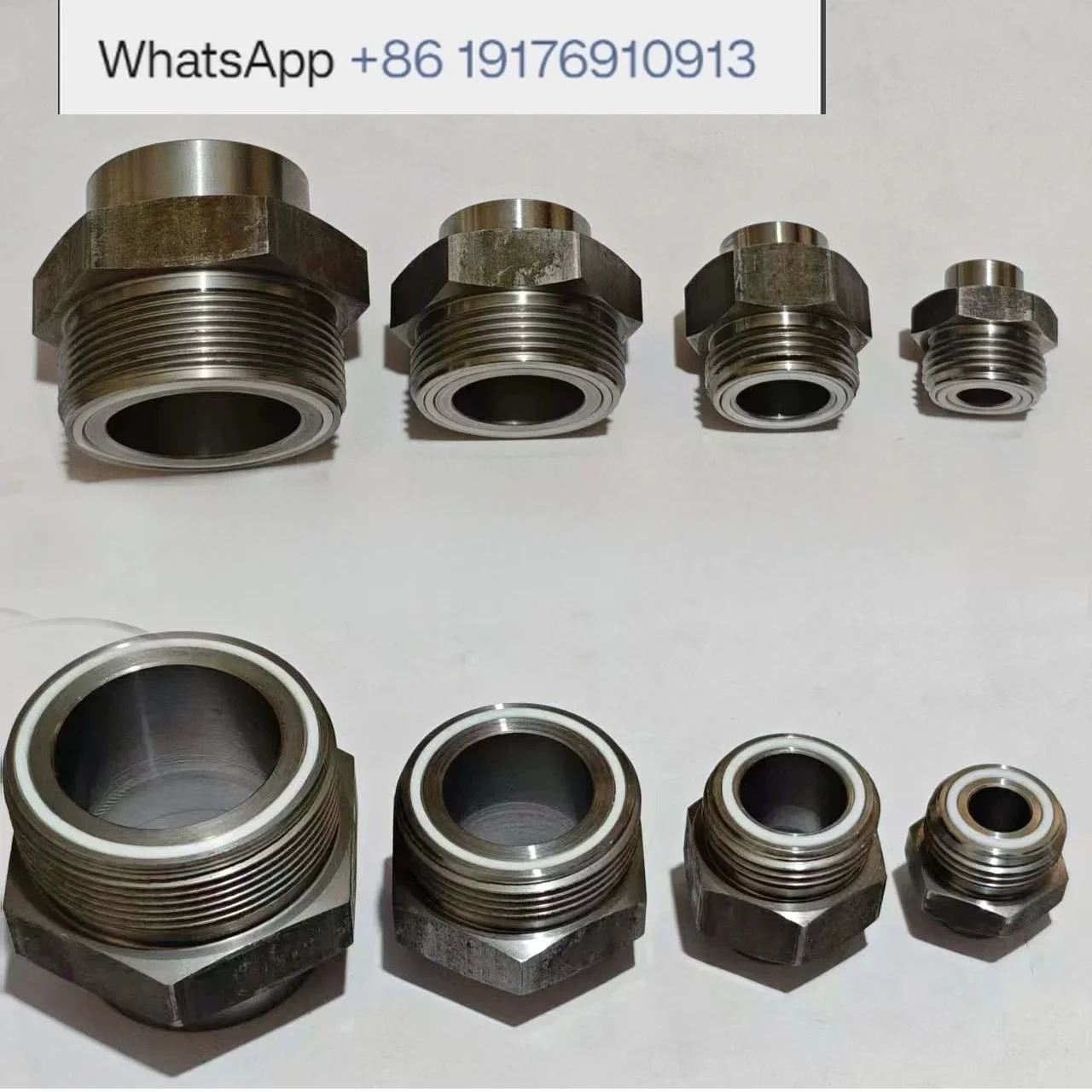 2pcs External Thread Connector Refrigeration Air Conditioning Freezer Compressor Receptacle Valve Seat Rotary Valve