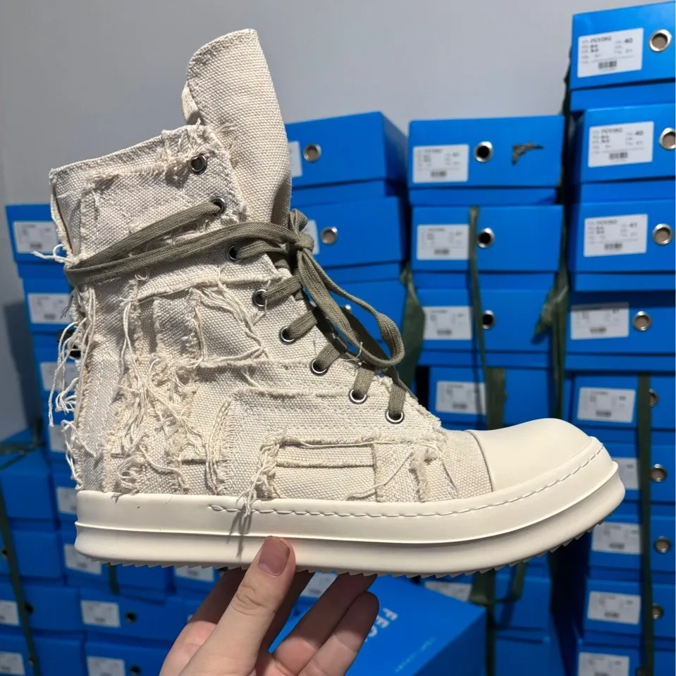 Chaussures d'été décontractées à semelles épaisses pour hommes, baskets montantes respirantes à lace