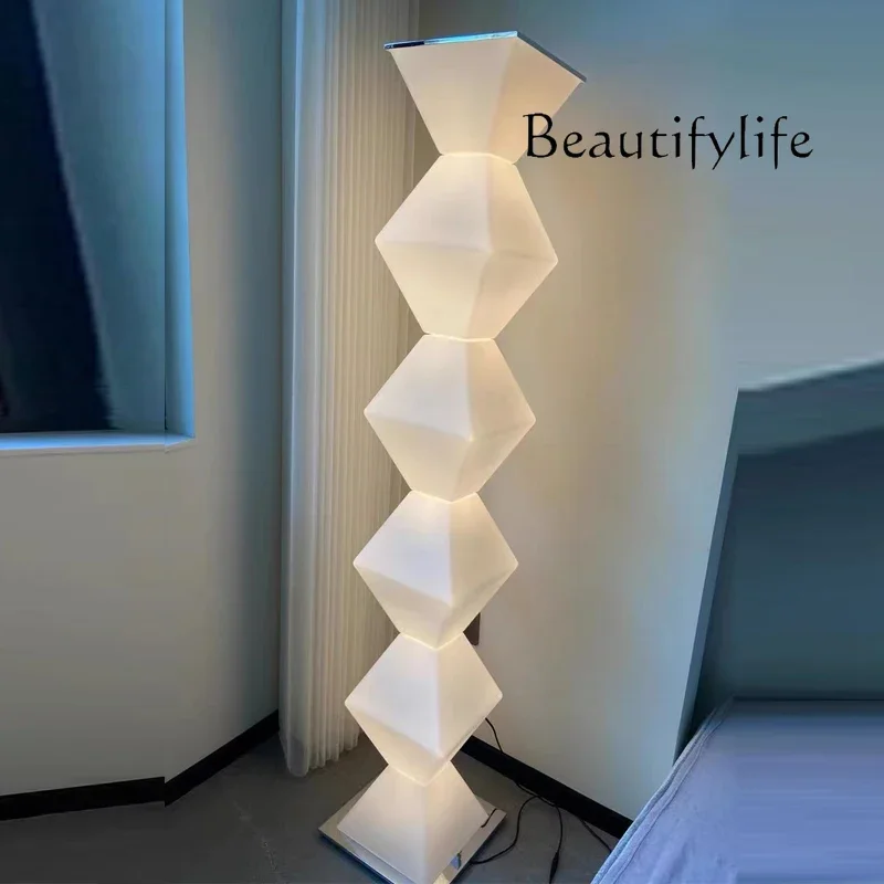 

Nordic Living Room Floor Lamp Pillar High-Profile Figure Sofa Floor Lamp Decorative Bedroom Cozy LED Light