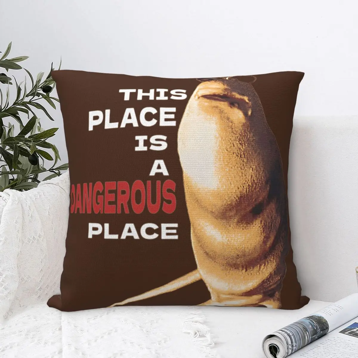 Dangerous Pillowcases Polyester Room Marcus The Worm Meme Cushion Case Creative Decorative Pillow Cover 45*45
