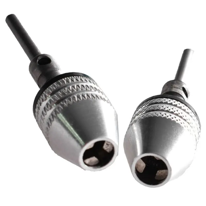2Pcs Three-Jaw Chuck Set 0.3-3.4Mm Round Handle Self-Centering Twist Drill Accessories Keyless Drill Chuck Mini Drill Chuck