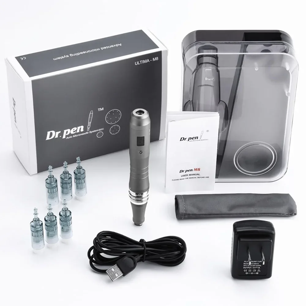 Dr pen Ultima M8 Microneedling Pen Electric Wireless Dermapen M8 con cartucce da 22 pezzi Microneedle Needling macchina per la cura della pelle