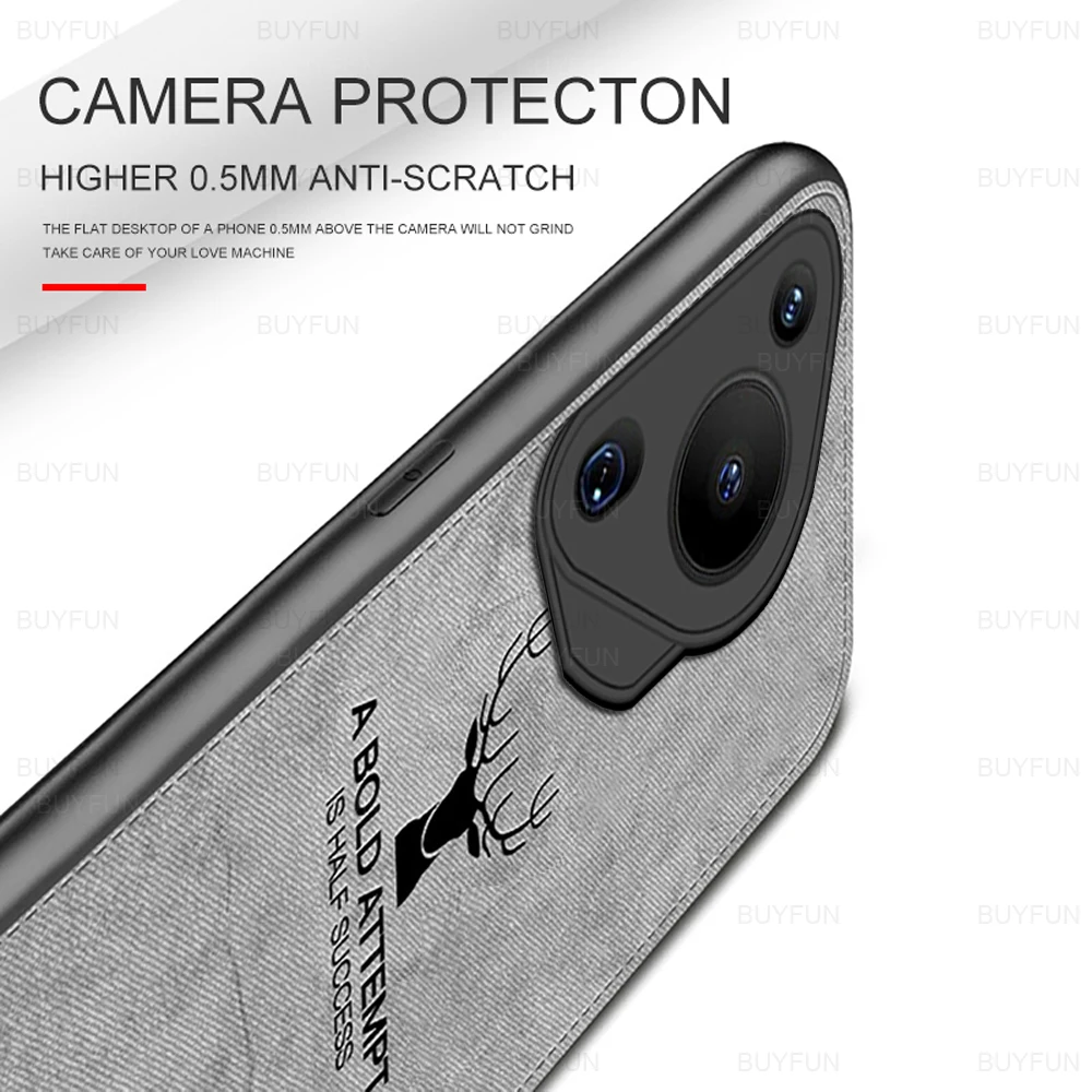 Cloth Texture Protective Shell For Huawei Pura 70 Ultra 70Ultra Anti Fall Phone Case Hauwei Pura70 70Pro Plus 70pro+ Back Cover