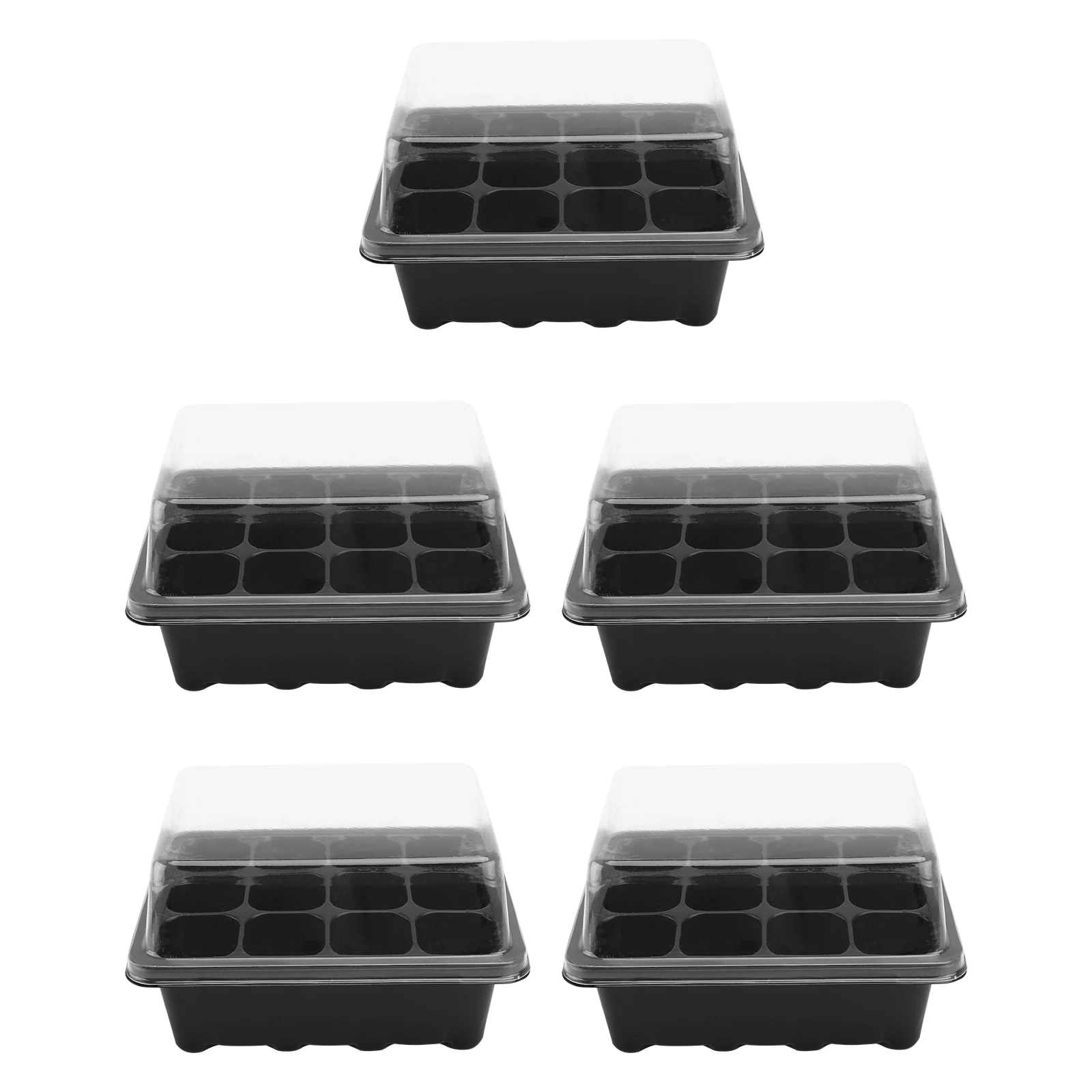 

5 pcs 18X14X6Cm Plastic Sprout Tray Transparent Lid Moisturizing Nursery Potsseedling Growing Tray For Gardening Bonsai