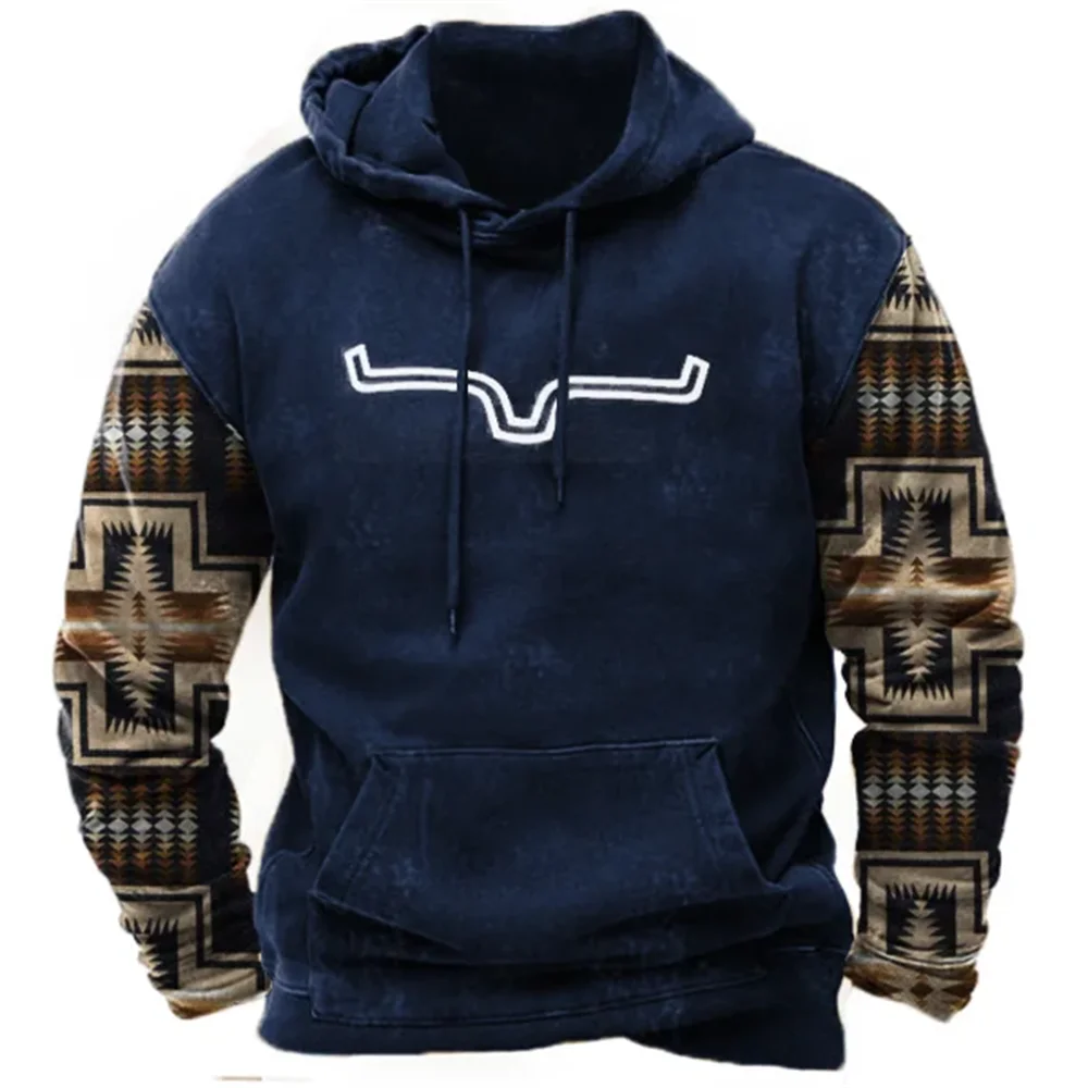 New Hoodies Sweatshirt Men's Hoodie 3D Cowboy Printed Pullover Oversized Men’s Tops Male Yellowstone Loose Vintage Clothes Hot