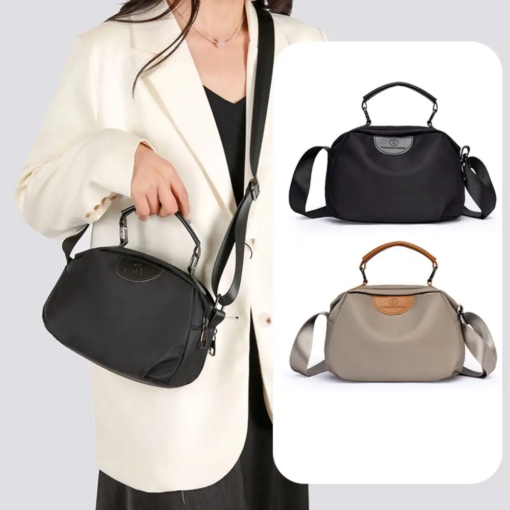 

Fashion Solid Color Women's Messenger Bag Large Capacity Waterproof Shoulder Bag Retro Style Cosmetic Storage Pouch Travel